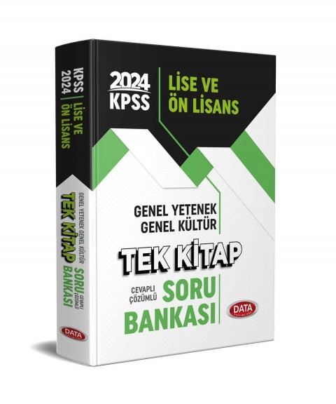 2024 KPSS Lise ve Ön Lisans Tek Kitap Soru Bankası Data Yayınları