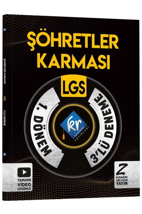 2024 LGS 1. Dönem Şöhretler Karması 3'lü Deneme KR Akademi Yayınları