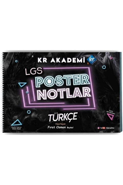 LGS Türkçe Poster Notları KR Akademi Yayınları