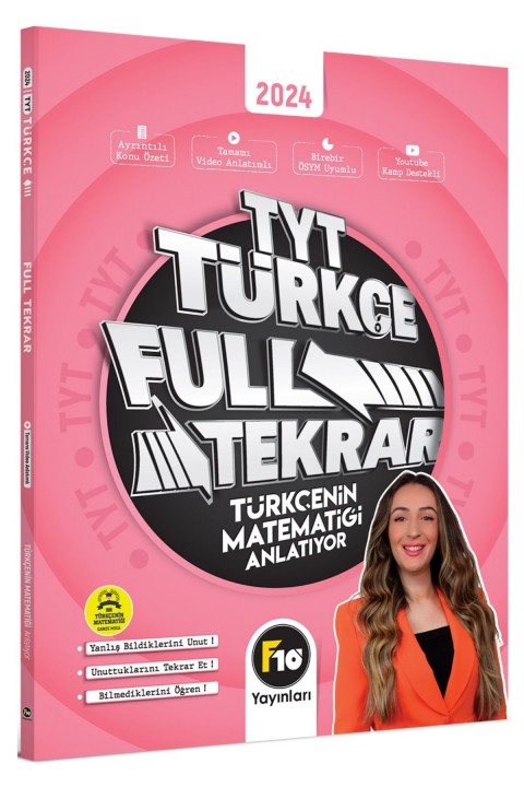 Gamze Hoca Türkçenin Matematiği TYT Türkçe Full Tekrar Video Ders Kitabı F10 Yayınları