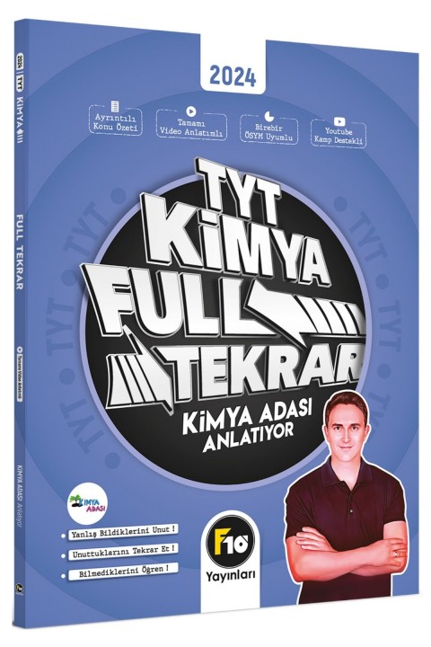Kimya Adası TYT Kimya Full Tekrar Video Ders Kitabı F10 Yayınları