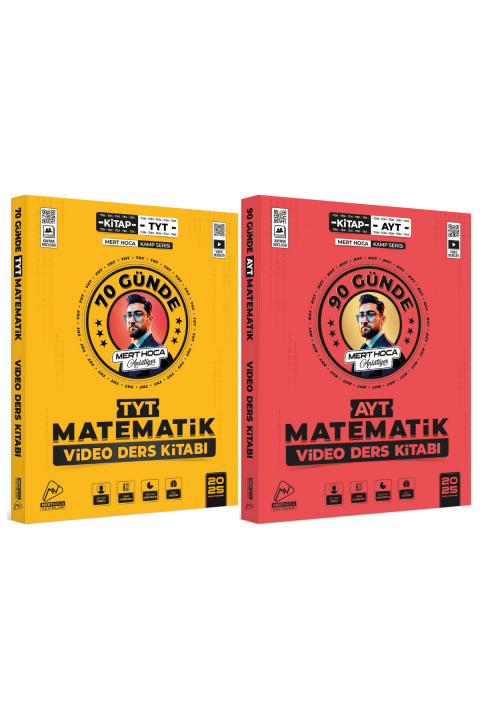 2025 70 Günde TYT & 90 Günde AYT Matematik Kampı Video Ders Kitabı Seti Mert Hoca