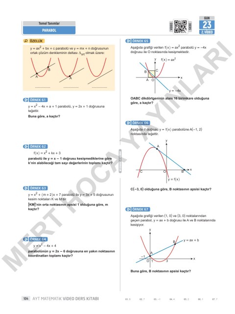 2025 90 Günde AYT Matematik Kampı Video Ders Kitabı Mert Hoca