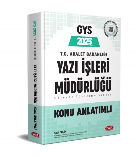 2025 GYS Adalet Bakanlığı Yazı İşleri Müdürlüğü Hazırlık Kitabı ve Soru Bankası Seti Data Yayınları