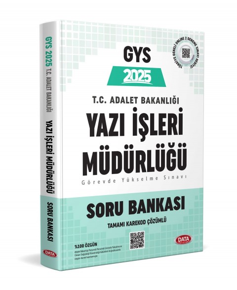 2025 GYS Adalet Bakanlığı Yazı İşleri Müdürlüğü Hazırlık Kitabı ve Soru Bankası Seti Data Yayınları