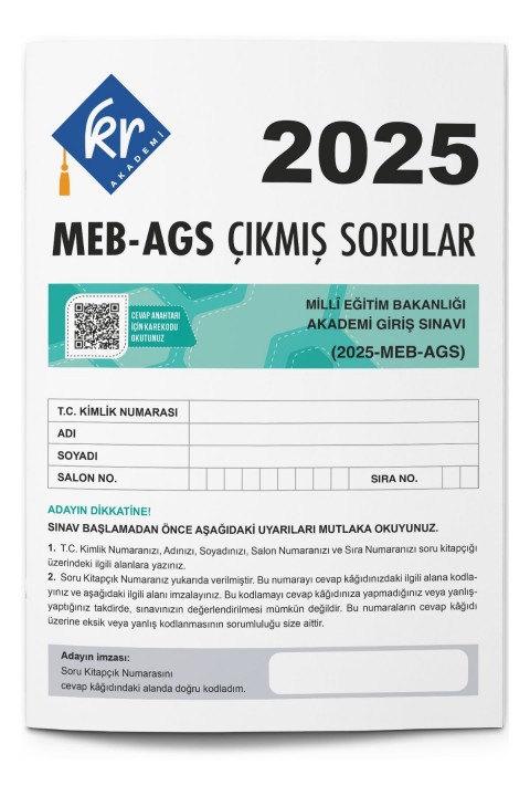 2025 MEB-AGS Tıpkı Basım Kitapçığı KR Akademi Yayınları