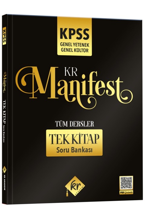 2026 KPSS Genel Yetenek Genel Kültür Manifest Tüm Dersler Tek Kitap Soru Bankası KR Akademi Yayınları
