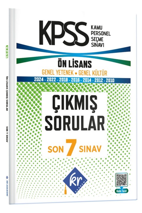 2026 KPSS Genel Yetenek Genel Kültür Ön Lisans ÖSYM Çıkmış Soru Tıpkı Basım Son 7 Yıl Video Çözümlü Kitapçıkları KR Akademi Yayınları