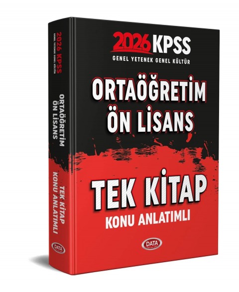 2026 KPSS Genel Yetenek - Genel Kültür Tek Kitap Ortaöğretim Ön Lisans Konu Anlatımlı Data Yayınları
