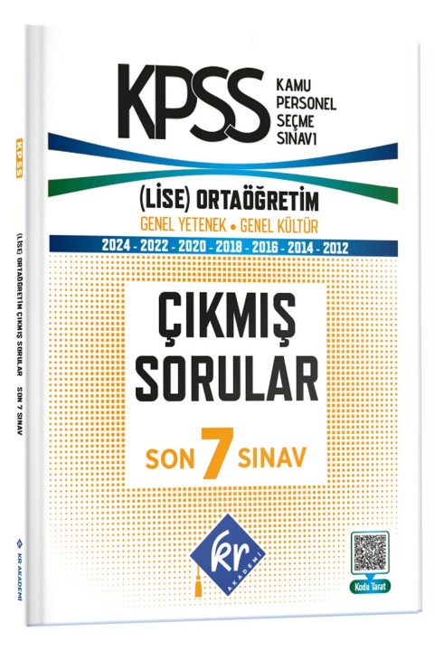 2026 KPSS Genel Yetenek Genel Kültür Lise - Ortaöğretim ÖSYM Çıkmış Soru Tıpkı Basım Son 7 Yıl Video Çözümlü Kitapçıkları KR Akademi Yayınları