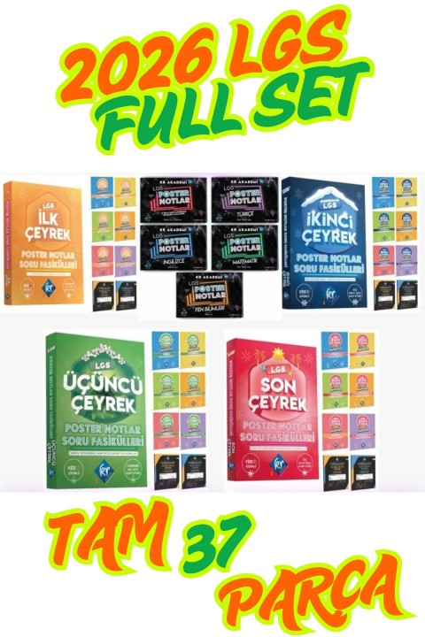 2026 Lgs Tam Set Konu Anlatımlı Poster Notlar Ve Çeyrekler Halinde Soru Fasikülleri Video Destekli