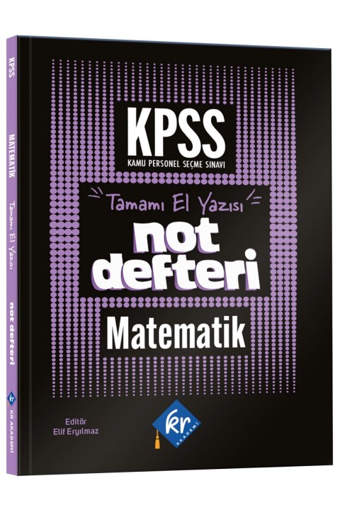 2026 Önlisans- Lise KPSS Matematik Konu Anlatımı Not Defteri KR Akademi Yayınları