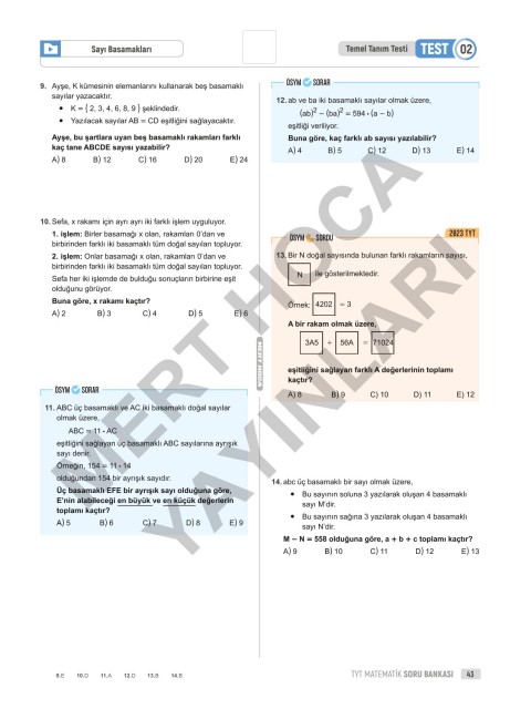 2026 TYT Matematik Soru Bankası Mert Hoca