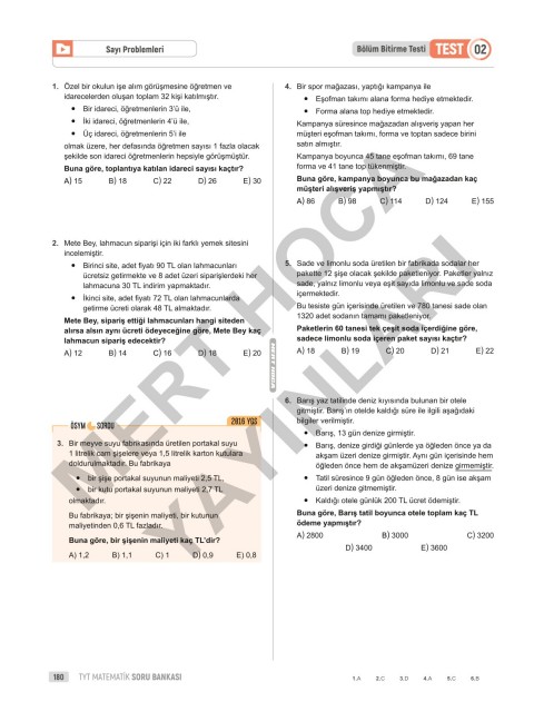 2026 TYT Matematik Soru Bankası Mert Hoca
