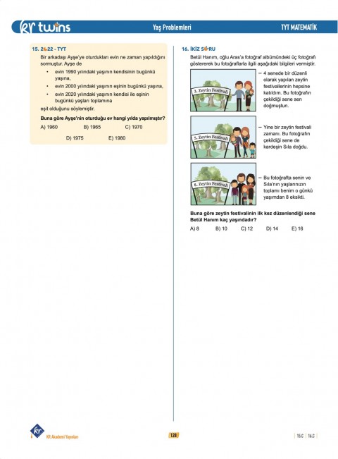2027 TYT Twins Matematik Soru Bankası KR Akademi Yayınları
