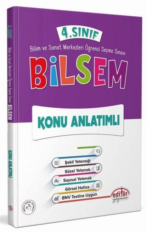 4. Sınıf Bilsem Konu Anlatımlı Editör Yayınları