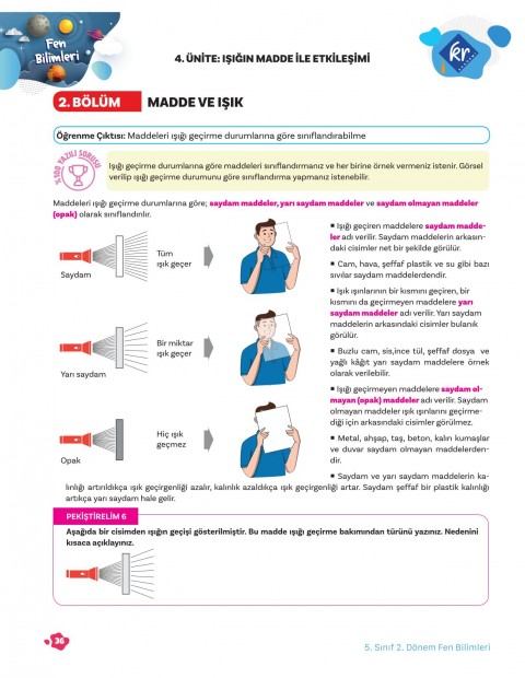 5. Sınıf Tüm Dersler 2. Dönem Yazılı Hazırlık Kitabı KR Akademi Yayınları