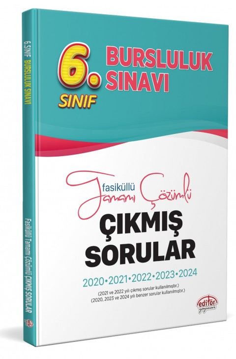 6. Sınıf Bursluluk Tamamı Çözümlü Çıkmış Sorular ve Çözümleri Editör Yayınları