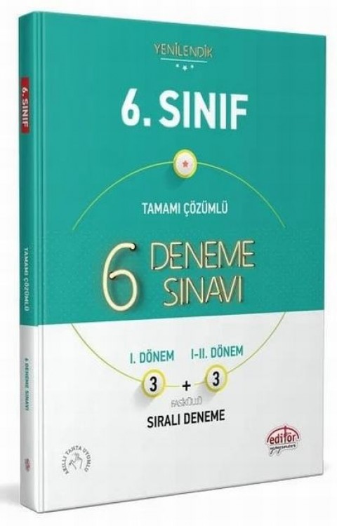 6. Sınıf Tamamı Çözümlü 6 Fasiküllü Deneme Sınavı Editör Yayınları