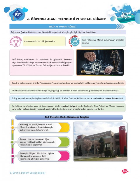 6. Sınıf Tüm Dersler 2. Dönem Yazılı Hazırlık Kitabı KR Akademi Yayınları