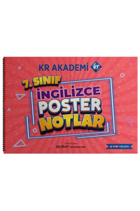 7. Sınıf İngilizce Poster Notlar Kr Akademi Yayınları
