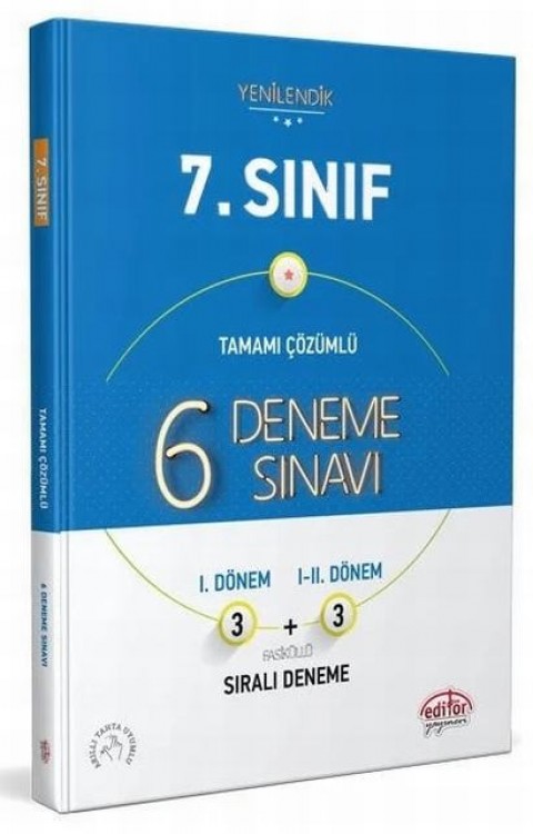 7. Sınıf Tamamı Çözümlü 6 Fasiküllü Deneme Sınavı Editör Yayınları
