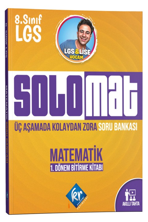 8. Sınıf LGS Solomat Matematik 1. Dönem Soru Bankası KR Akademi Yayınları