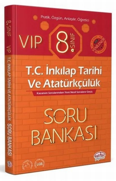 8. Sınıf VIP T.C. İnkılap Tarihi ve Atatürkçülük Soru Bankası Editör Yayınları