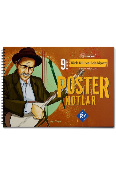 9. Sınıf Maarif Modeli Türk Dili ve Edebiyatı Poster Notlar KR Akademi Yayınları