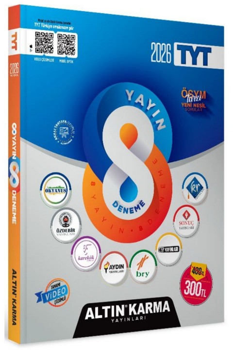 Altın Karma Yayınları 2026 TYT 8 Farklı Yayın 8 Farklı Deneme