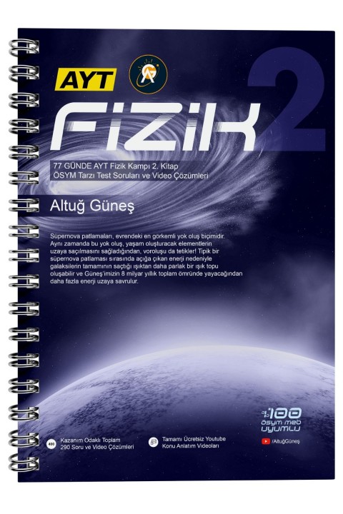 Altuğ Güneş 77 Günde AYT Fizik Kampı 2. Kitap