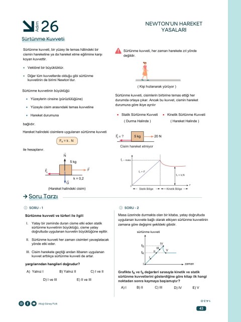 Altuğ Güneş TYT Fizik Tarz Kampım KR Akademi Yayınları