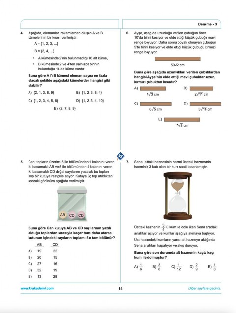 Anıl Hoca İle Matematik TYT Matematik İlk 12 Konu Soru Denemeleri KR Akademi Yayınları