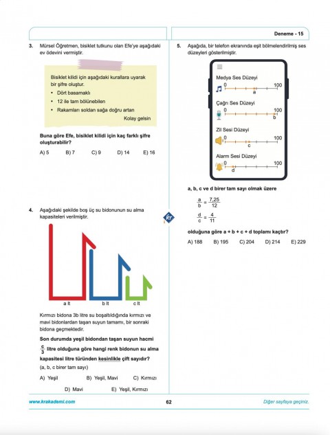 Anıl Hoca İle Matematik TYT Matematik İlk 12 Konu Soru Denemeleri KR Akademi Yayınları