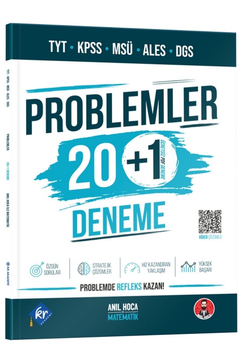 Anıl Hoca TYT KPSS MSÜ ALES DGS Problemler 20+1 Deneme KR Akademi Yayınları