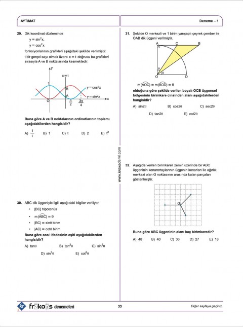 AYT 5 Frekans Denemeleri KR Akademi Yayınları