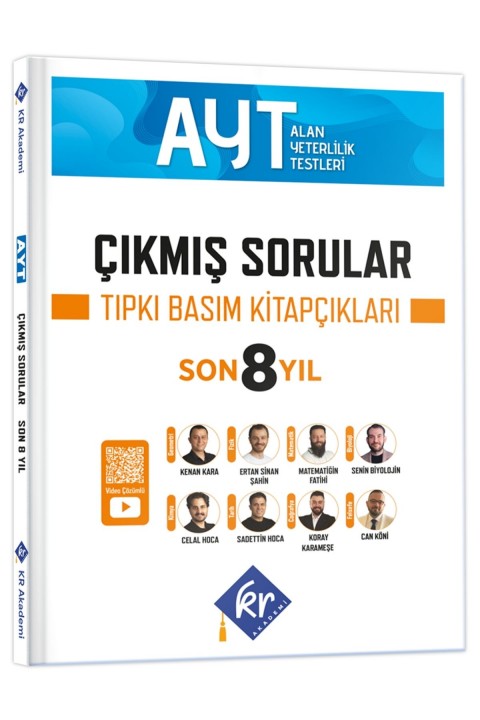AYT Çıkmış Sorular Son 8 Yıl Tıpkı Basım Kitapçıkları KR Akademi Yayınları