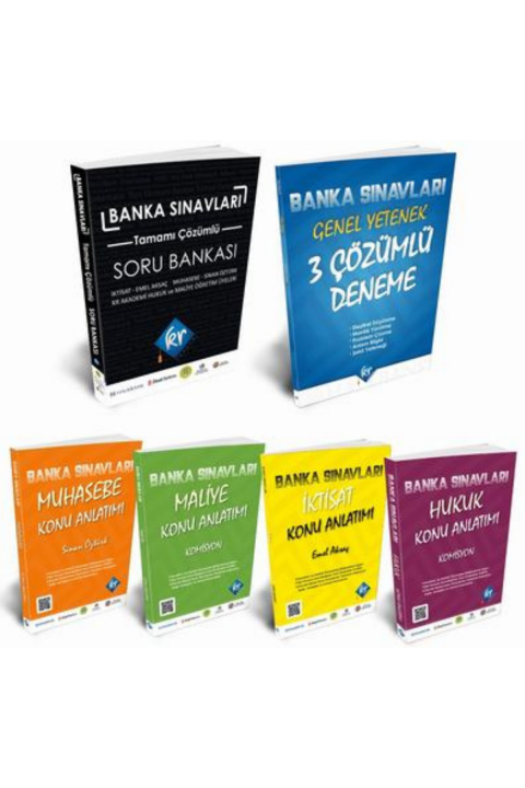 Banka Sınavları Seti (6 Kaynak) KR Akademi Yayınları