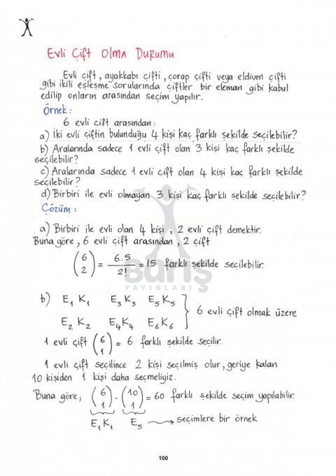 Barış Yayınları Permütasyon Kombinasyon Binom Olasılık Matematik Fasikülleri
