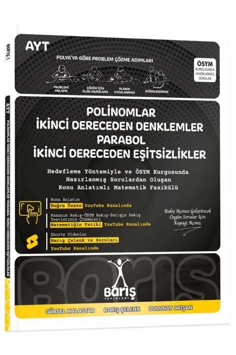 Barış Yayınları Polinomlar İkinci Dereceden Denklemler Parabol İkinci Dereceden Eşitsizlikler Matematik Fasikülleri