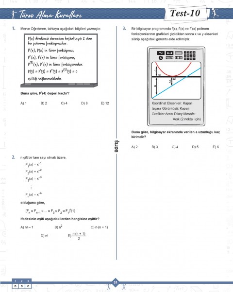Barış Yayınları Türev Matematik Fasikülleri
