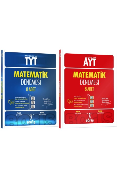 Barış Yayınları TYT - AYT 8+8 Matematik Deneme Seti