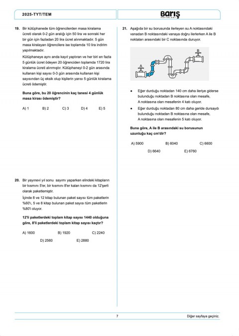 Barış Yayınları TYT Matematik Denemesi 8 Adet