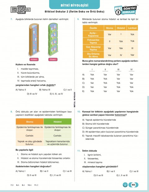 Betül Biyoloji AYT Biyoloji Soru Bankası