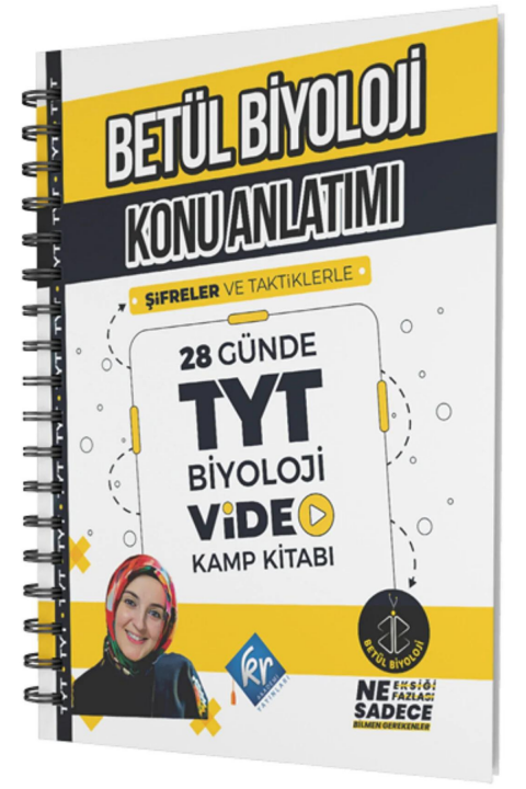 Betül Biyoloji Konu Anlatımı 28 Günde TYT Biyoloji Video Kamp Kitabı (Spiralli)