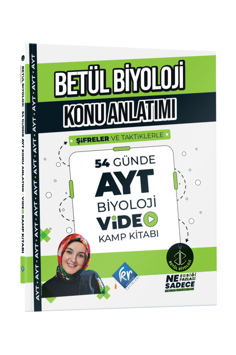 Betül Biyoloji Konu Anlatımı 54 Günde AYT Biyoloji Video Kamp Kitabı