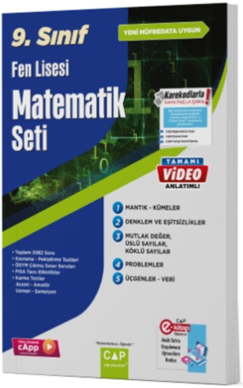 Çap Yayınları 9. Sınıf Fen Lisesi Matematik Seti