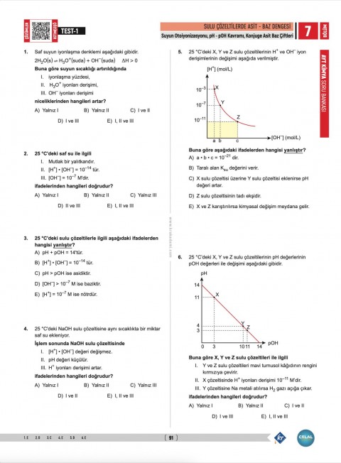 Celal Hoca AYT Kimya Soru Bankası KR Akademi Yayınları