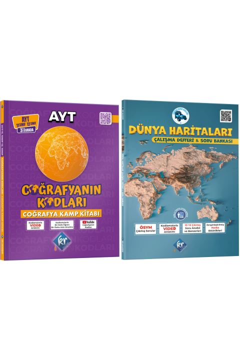 Coğrafyanın Kodları AYT Coğrafya Kamp Kitabı & Coğrafyanın Kodları Dünya Haritaları Çalışma Defteri ve Soru Bankası Seti