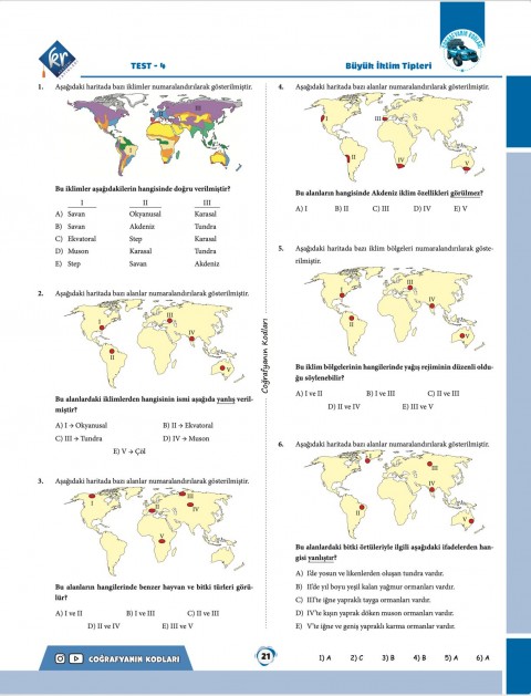Coğrafyanın Kodları Dünya Haritaları Çalışma Defteri ve Soru Bankası Coğrafyanın Kodları Dünya Haritaları Çalışma Defteri ve Soru Bankası